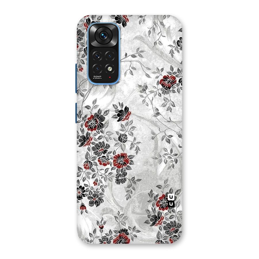 Pleasing Grey Floral Back Case for Redmi Note 11S