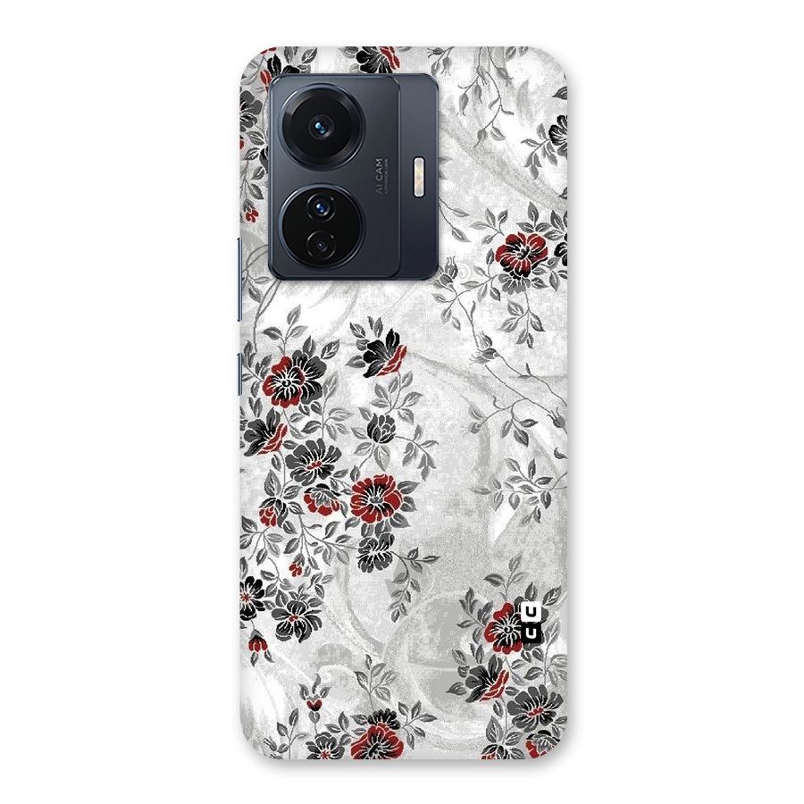 Pleasing Grey Floral Back Case for Vivo T1 Pro