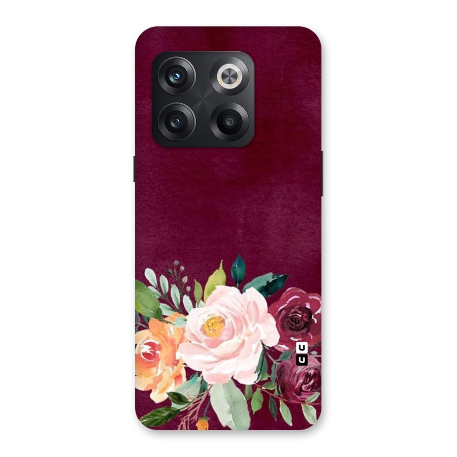 Plum Floral Design Back Case for OnePlus 10T