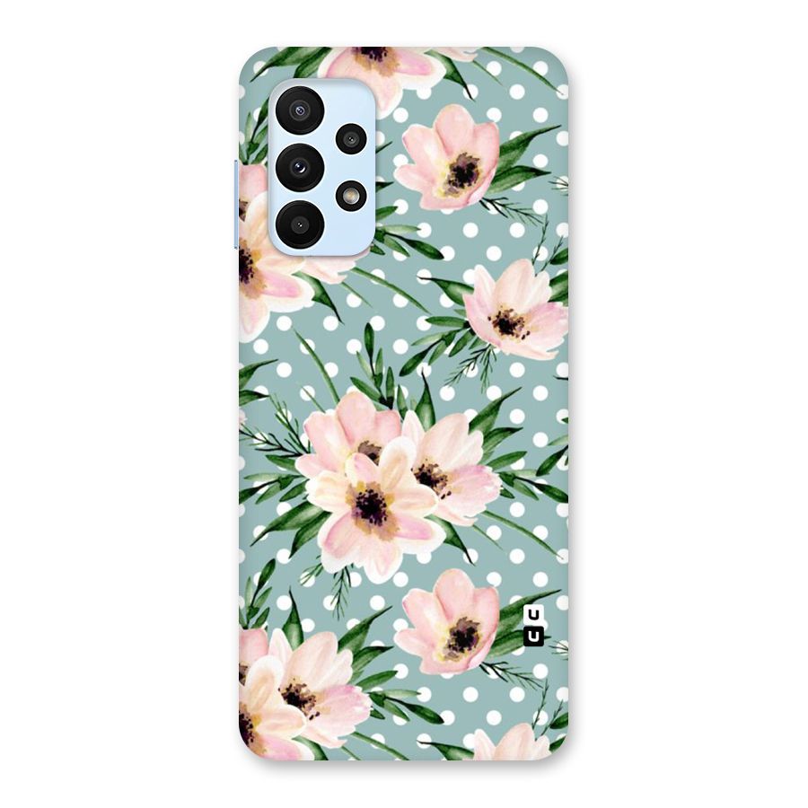 Polka Art Floral Back Case for Galaxy A23