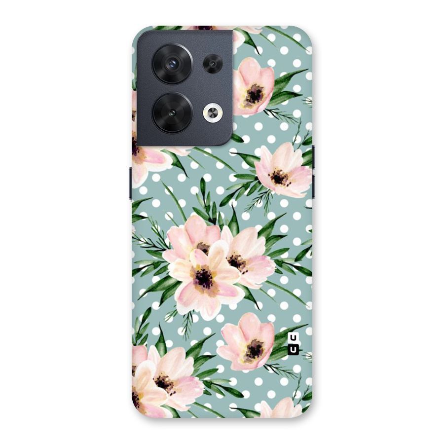 Polka Art Floral Back Case for Oppo Reno8 5G