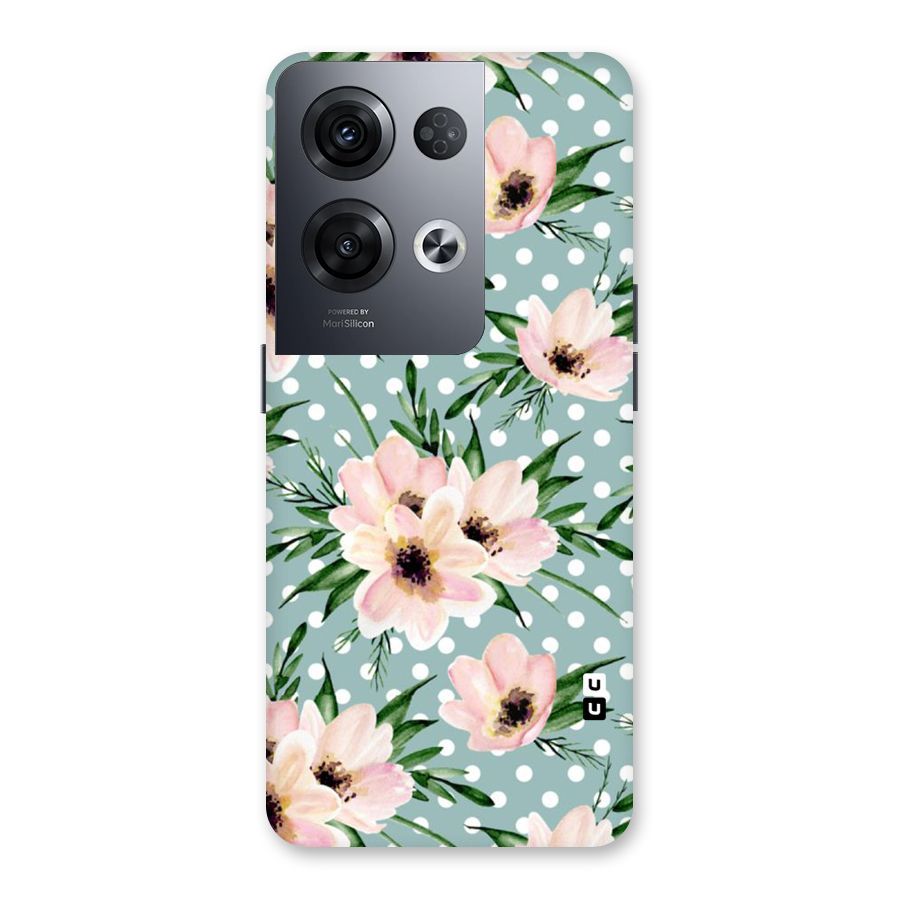 Polka Art Floral Back Case for Oppo Reno8 Pro 5G