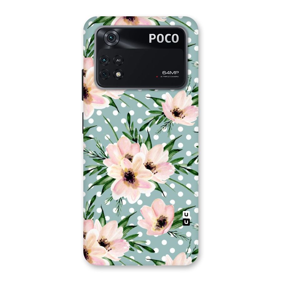 Polka Art Floral Back Case for Poco M4 Pro 4G