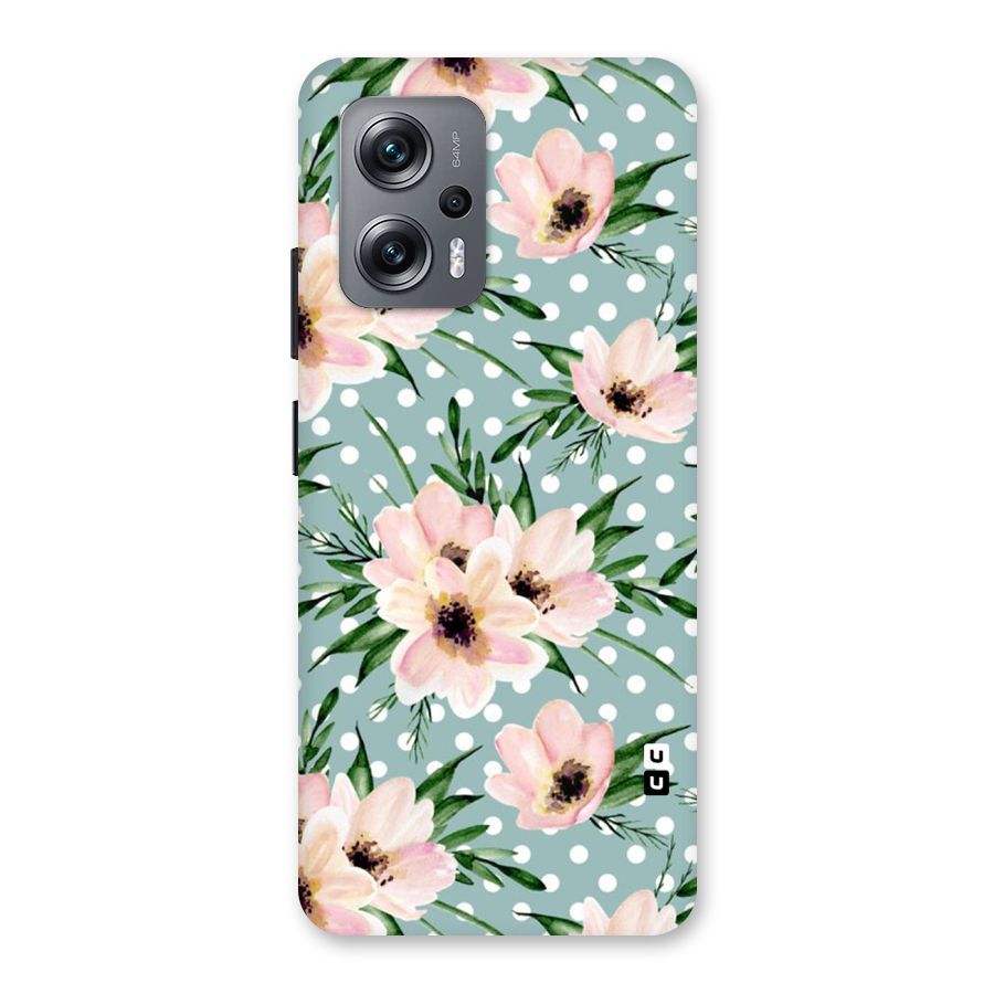 Polka Art Floral Back Case for Redmi K50i