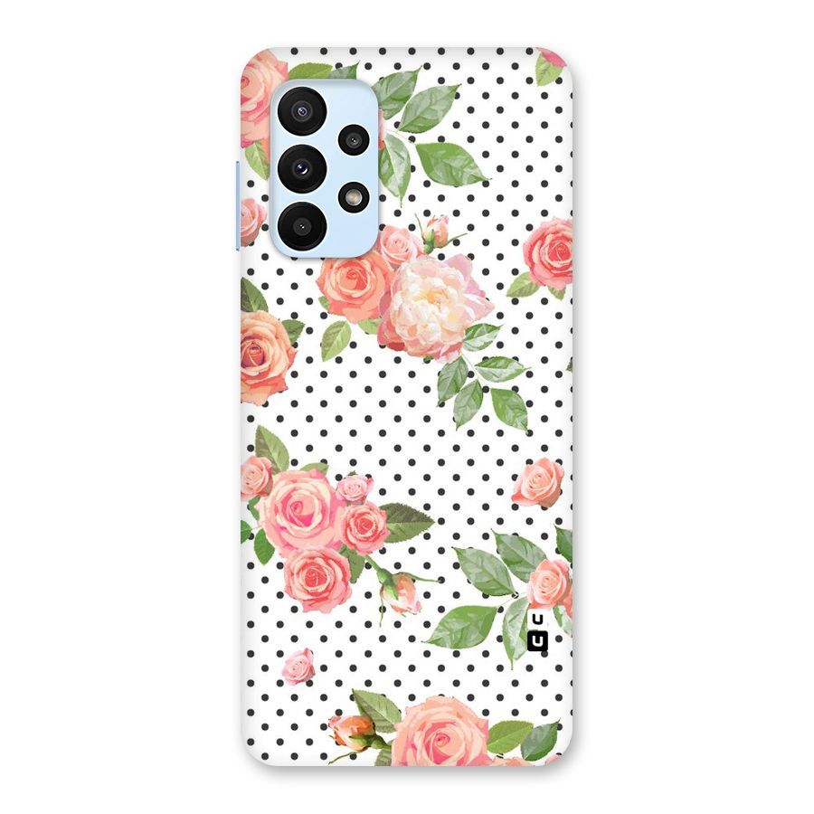 Polka Bloom White Back Case for Galaxy A23