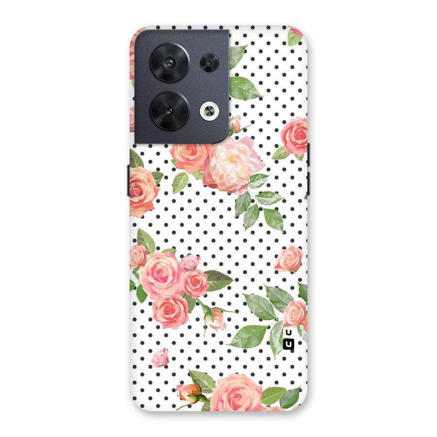 Polka Bloom White Back Case for Oppo Reno8 5G