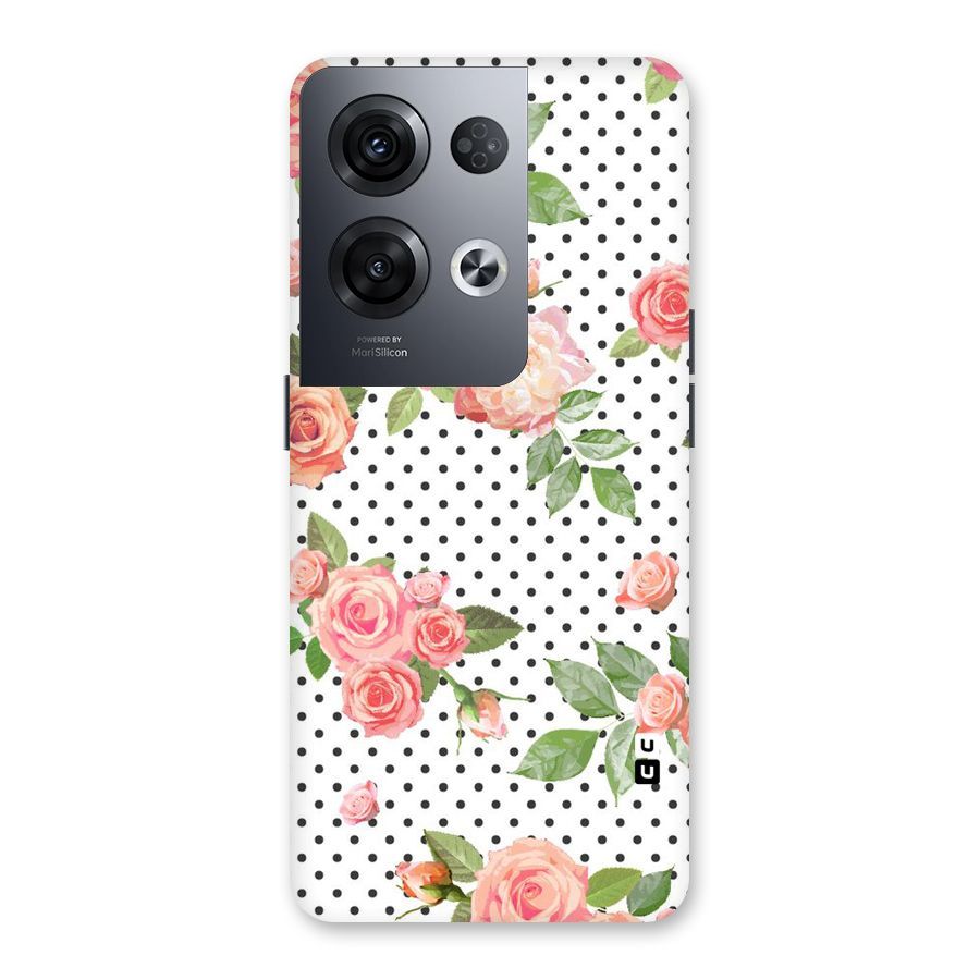 Polka Bloom White Back Case for Oppo Reno8 Pro 5G
