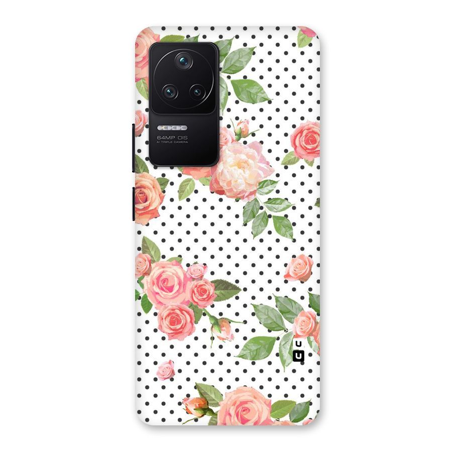 Polka Bloom White Back Case for Poco F4 5G