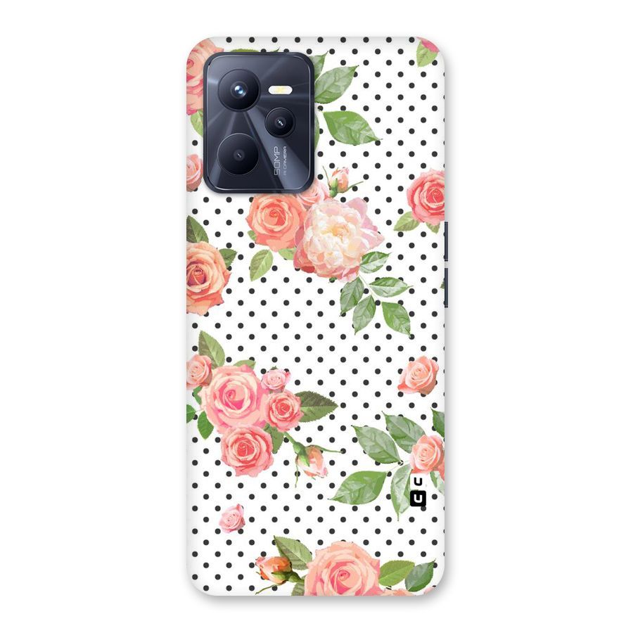 Polka Bloom White Back Case for Realme C35