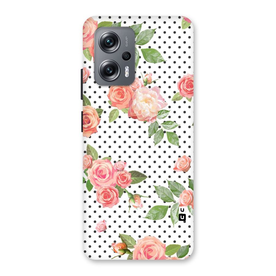 Polka Bloom White Back Case for Redmi K50i