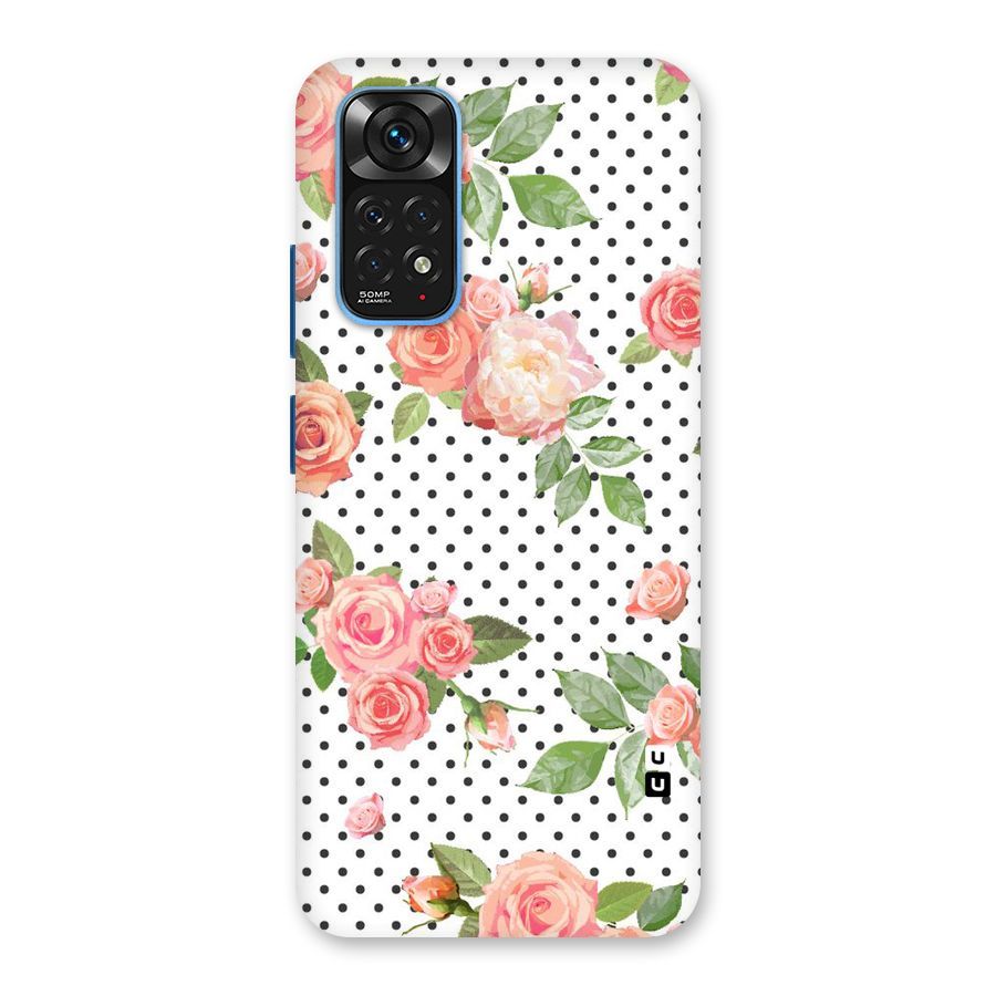 Polka Bloom White Back Case for Redmi Note 11S
