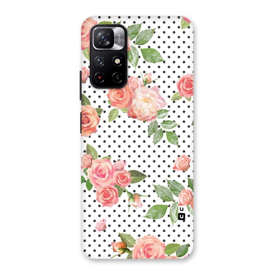 Polka Bloom White Back Case for Redmi Note 11T 5G