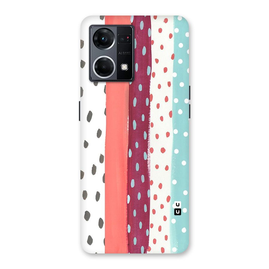 Polka Brush Art Glass Back Case for Oppo F21 Pro 5G