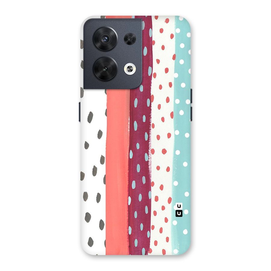 Polka Brush Art Back Case for Oppo Reno8 5G