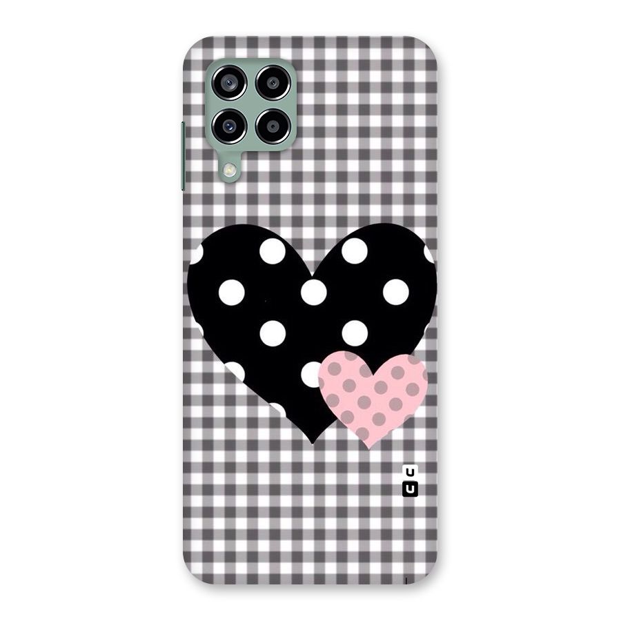 Polka Check Hearts Back Case for Galaxy M33