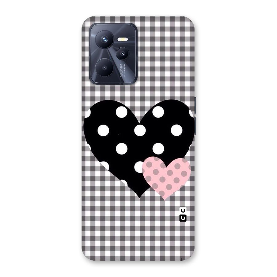Polka Check Hearts Back Case for Realme C35
