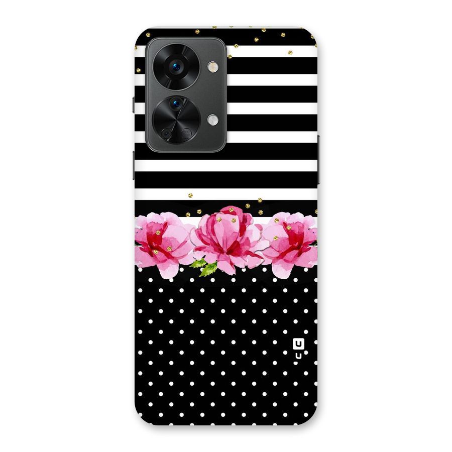 Polka Floral Stripes Back Case for OnePlus Nord 2T