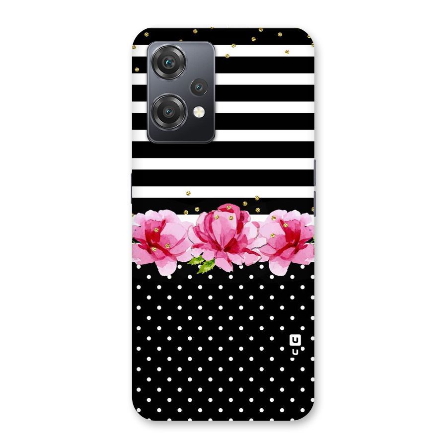 Polka Floral Stripes Back Case for OnePlus Nord CE 2 Lite 5G