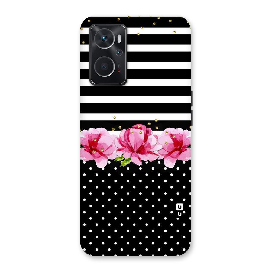Polka Floral Stripes Back Case for Oppo K10 4G