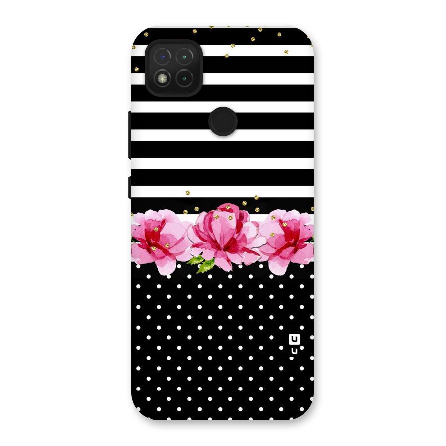Polka Floral Stripes Back Case for Redmi 9 Activ