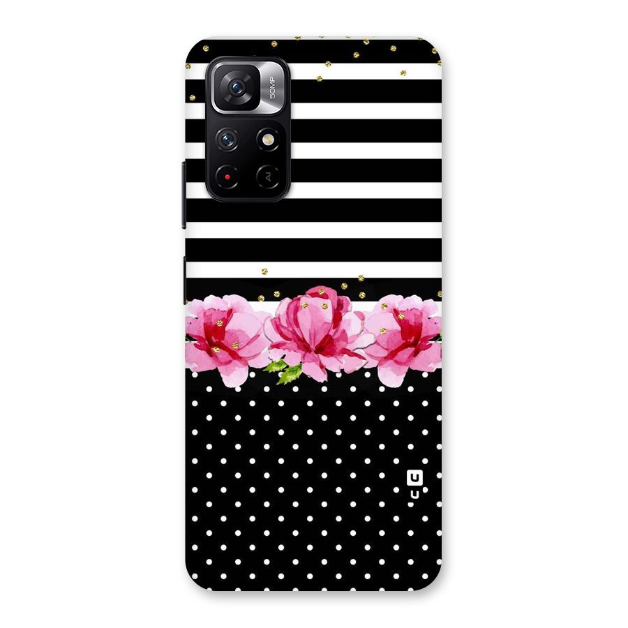 Polka Floral Stripes Back Case for Redmi Note 11T 5G
