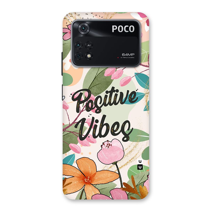 Positive Vibes Back Case for Poco M4 Pro 4G