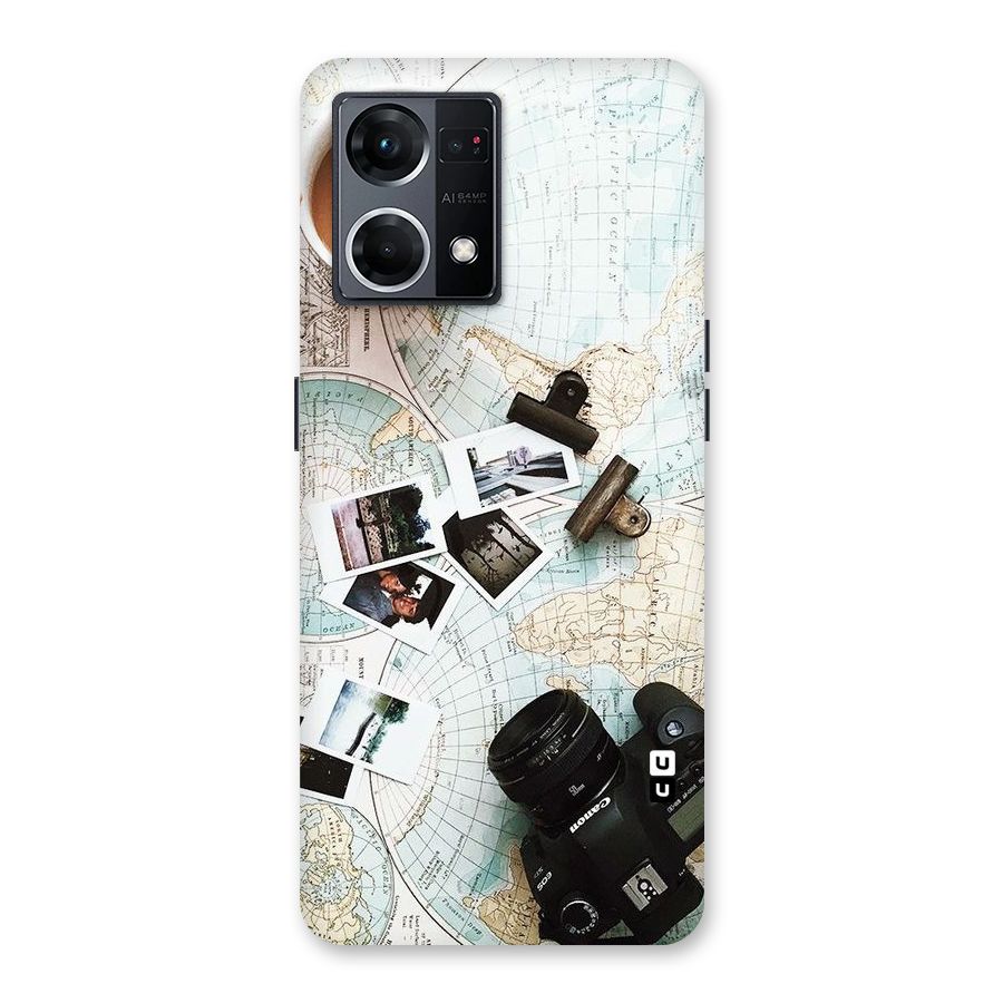 Post Stamps Travel Glass Back Case for Oppo F21 Pro 5G