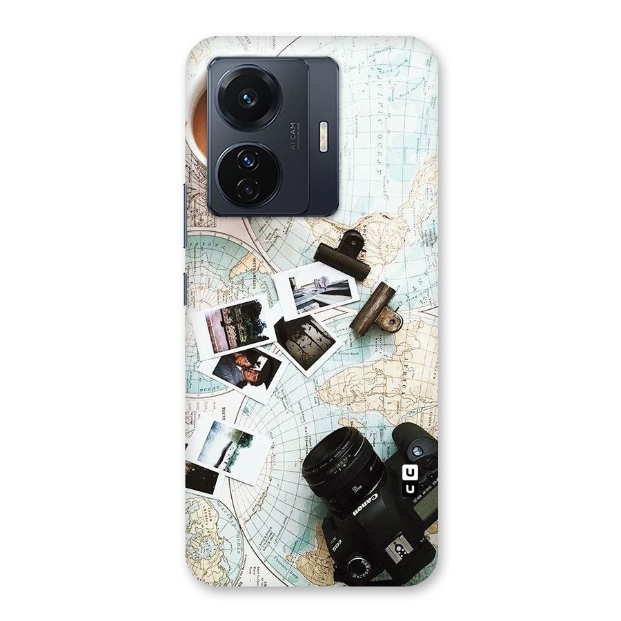 Post Stamps Travel Back Case for Vivo T1 Pro