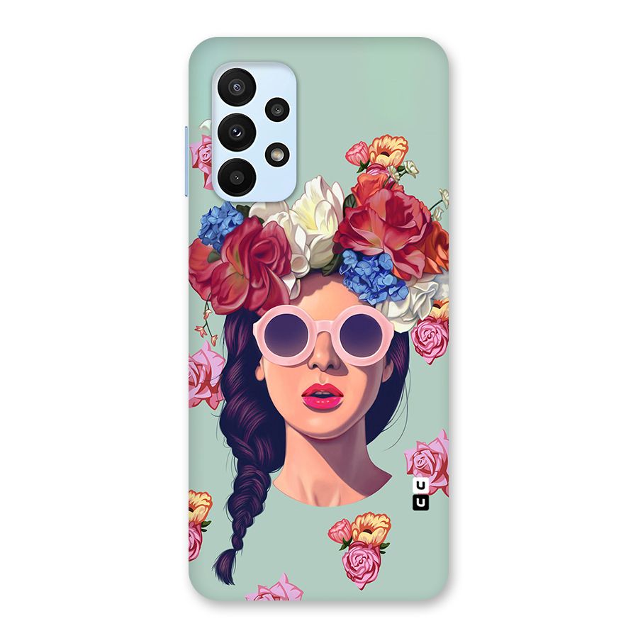 Pretty Girl Florals Illustration Art Back Case for Galaxy A23