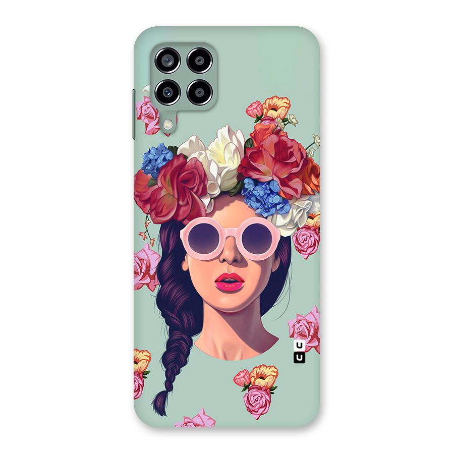 Pretty Girl Florals Illustration Art Back Case for Galaxy M33