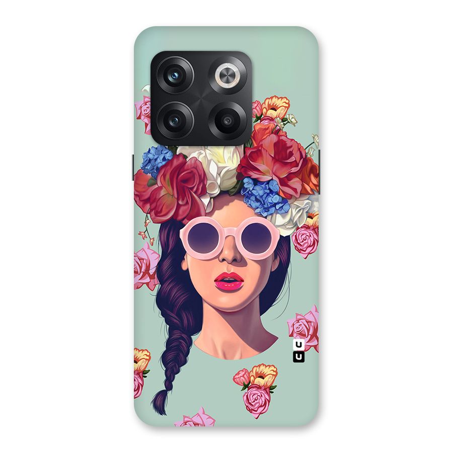 Pretty Girl Florals Illustration Art Back Case for OnePlus 10T