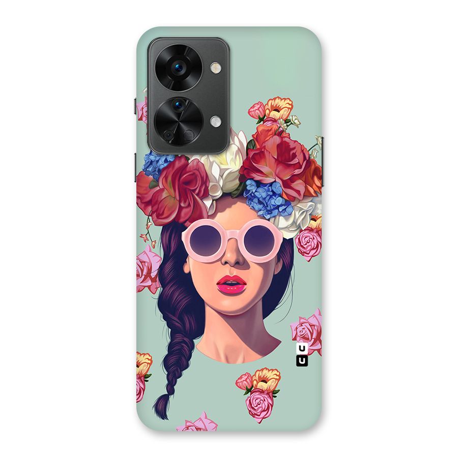 Pretty Girl Florals Illustration Art Back Case for OnePlus Nord 2T