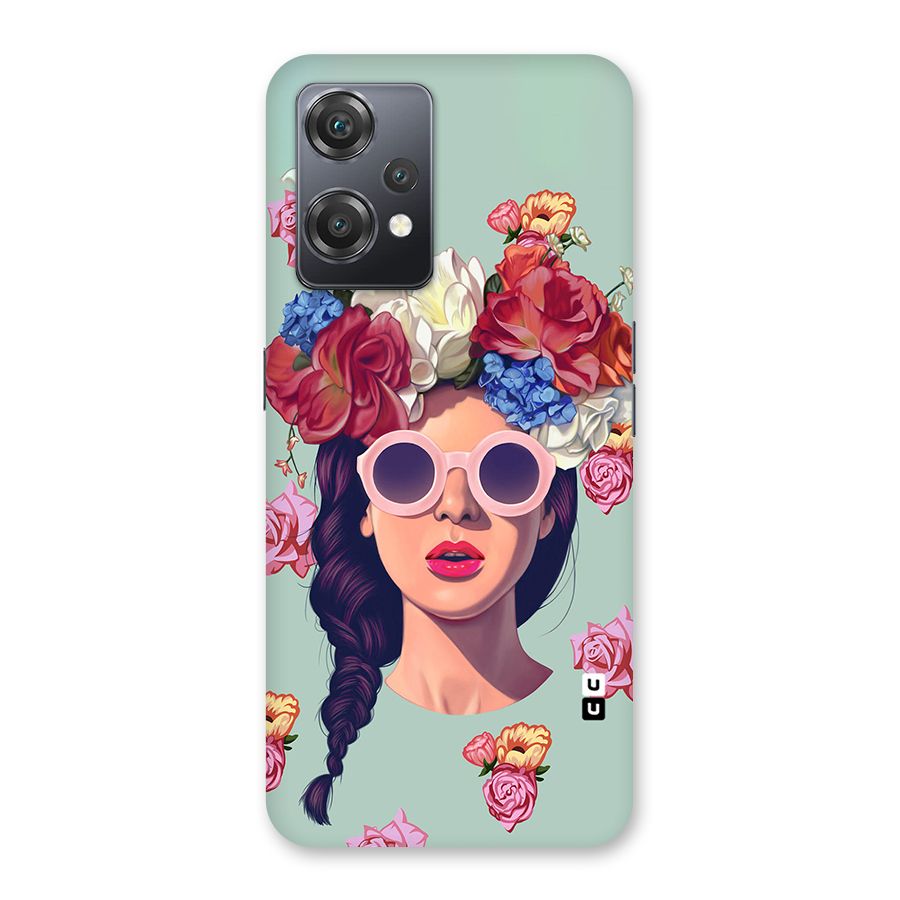 Pretty Girl Florals Illustration Art Back Case for OnePlus Nord CE 2 Lite 5G