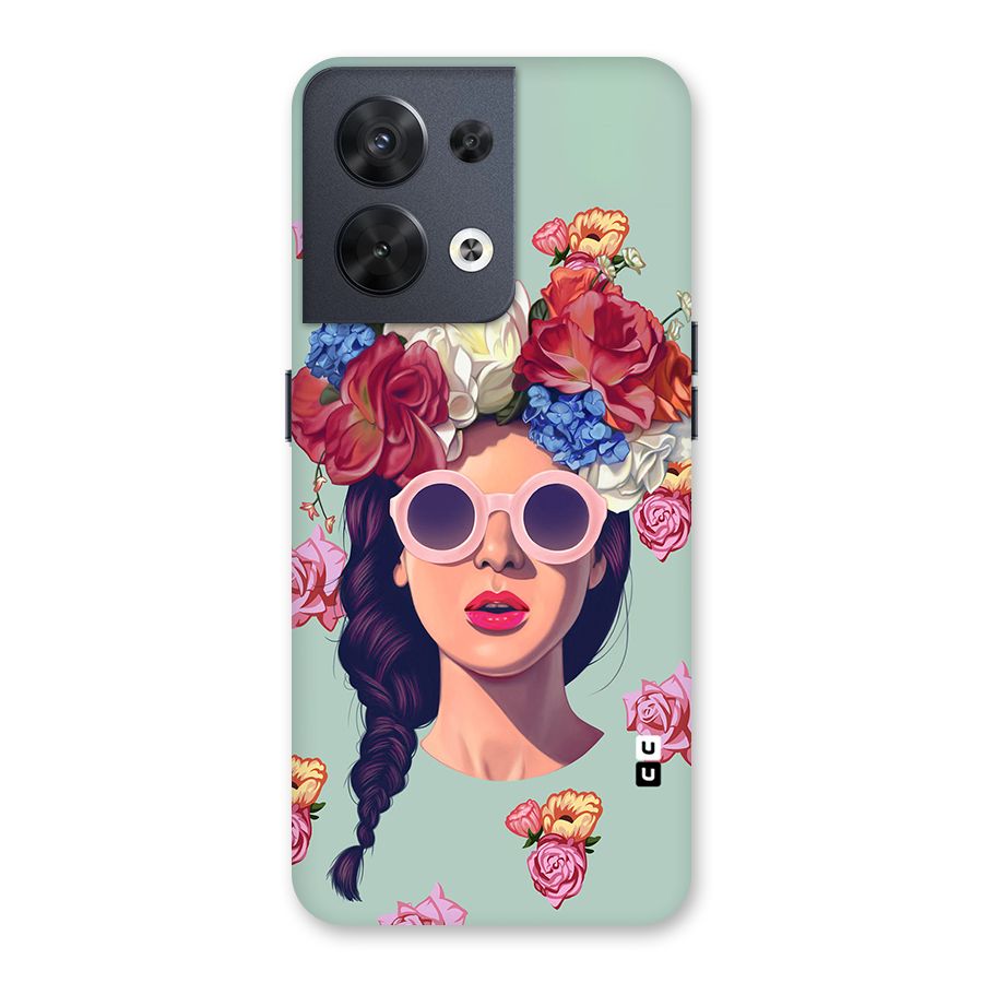 Pretty Girl Florals Illustration Art Back Case for Oppo Reno8 5G