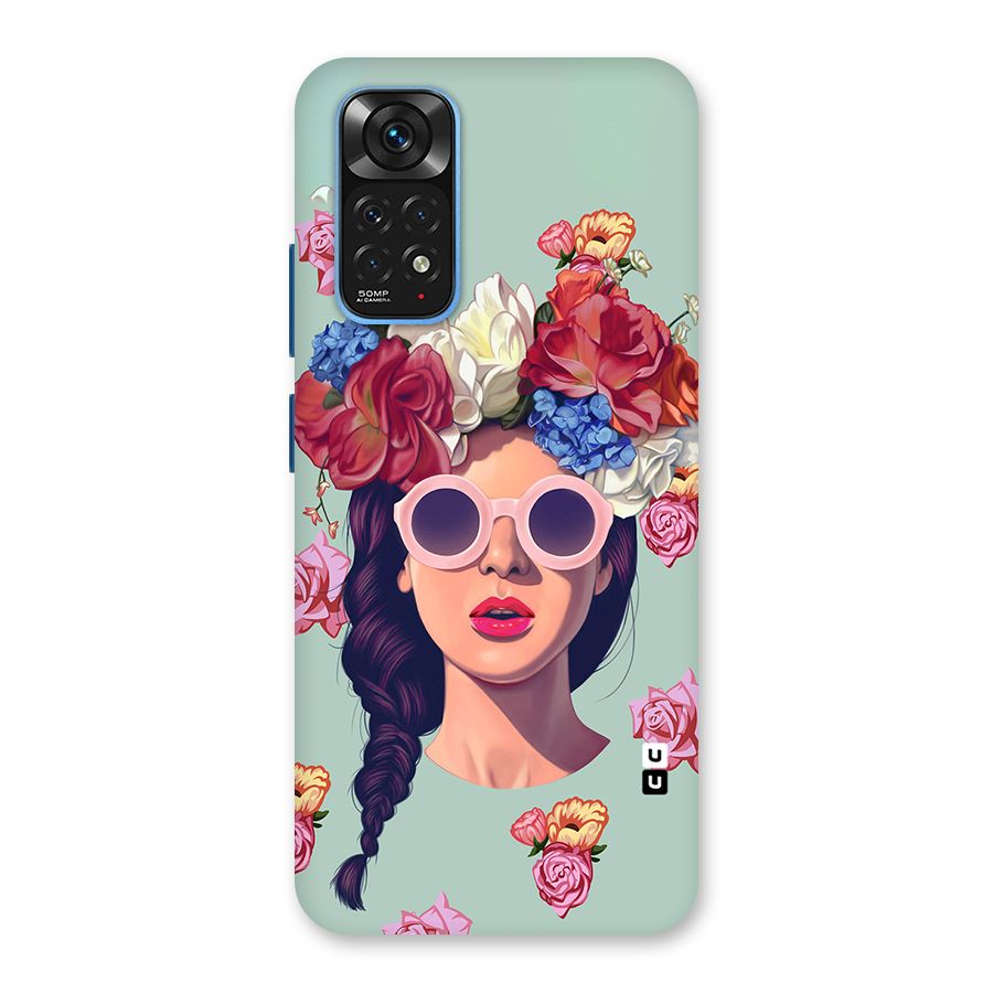 Pretty Girl Florals Illustration Art Back Case for Redmi Note 11S