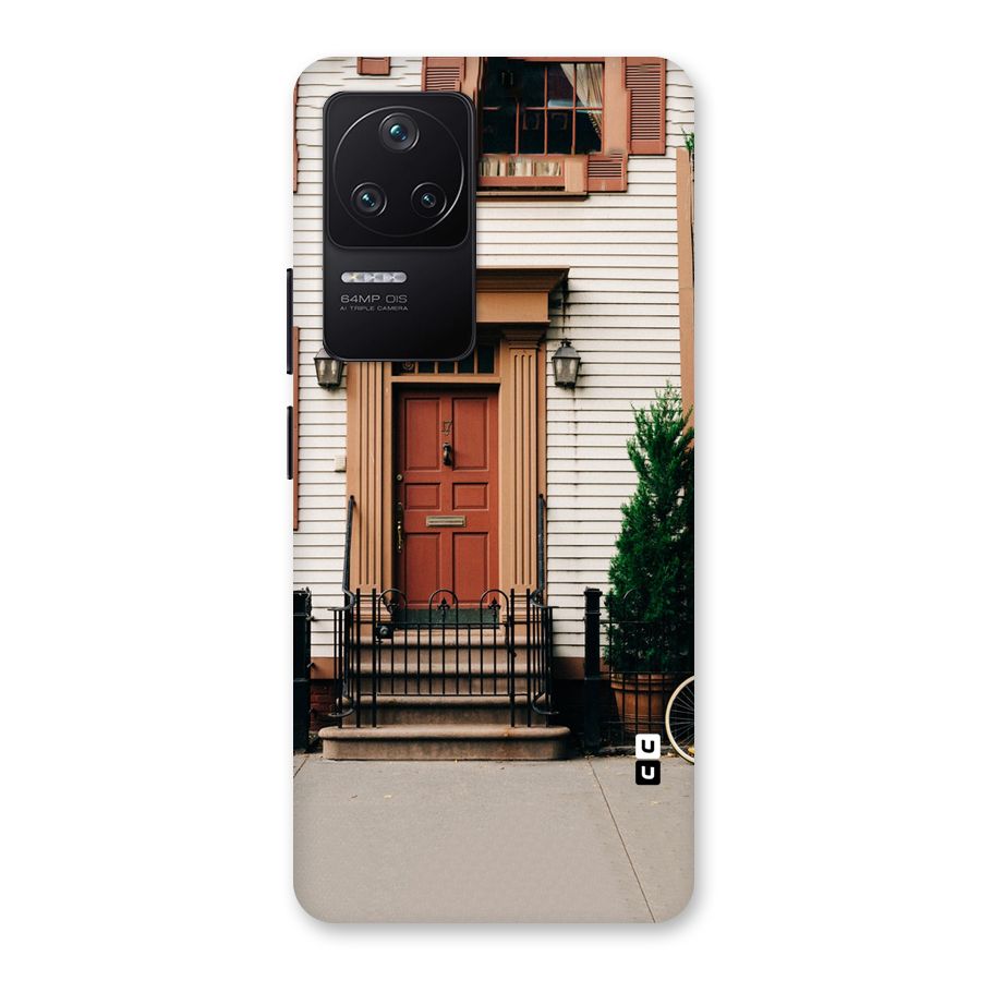 Pretty Orange Door Back Case for Poco F4 5G