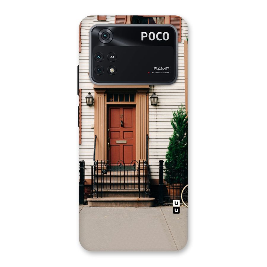 Pretty Orange Door Back Case for Poco M4 Pro 4G