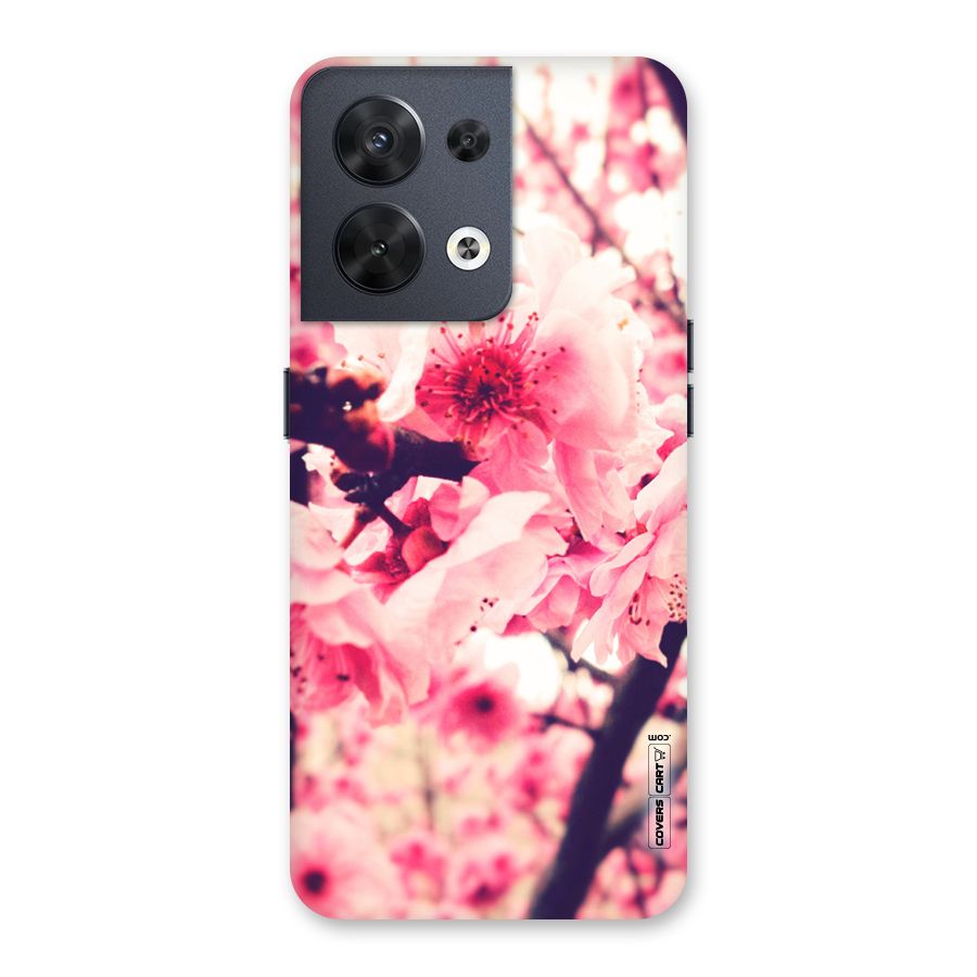 Pretty Pink Flowers Back Case for Oppo Reno8 5G