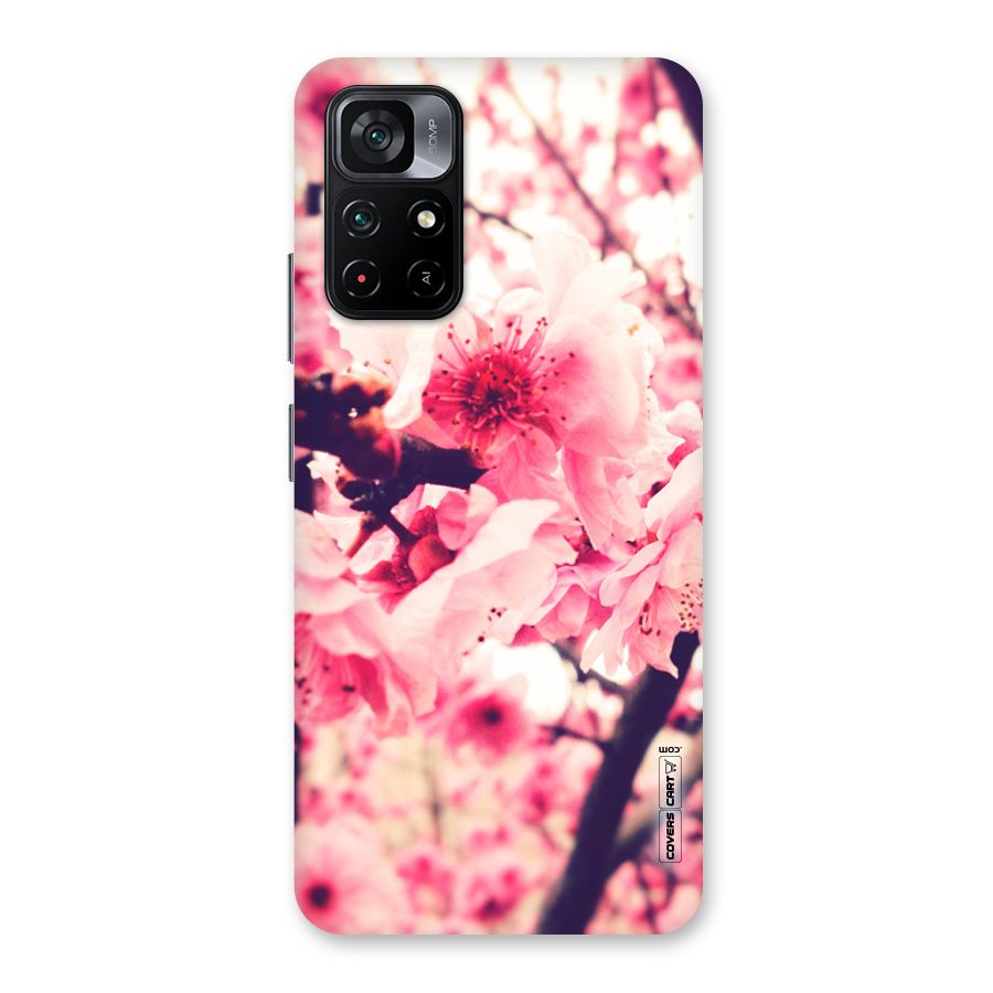 Pretty Pink Flowers Back Case for Poco M4 Pro 5G