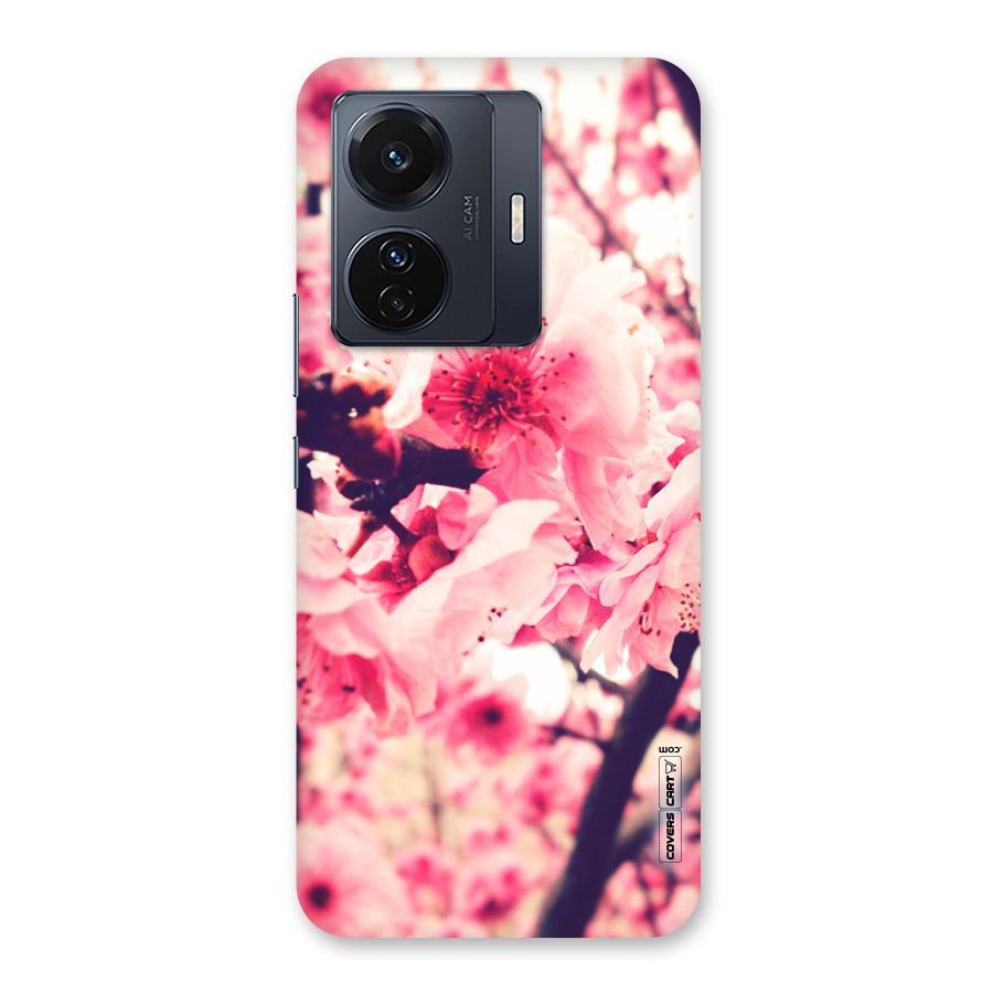 Pretty Pink Flowers Back Case for Vivo T1 Pro