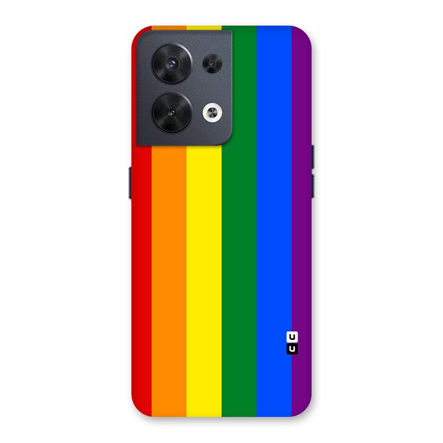 Pride Rainbow Stripes Back Case for Oppo Reno8 5G