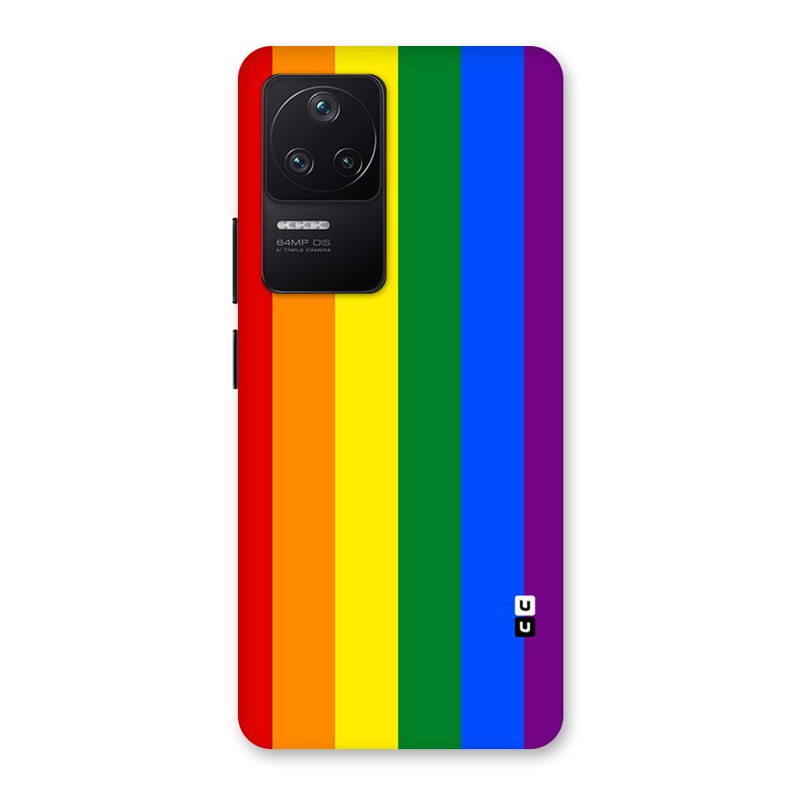 Pride Rainbow Stripes Back Case for Poco F4 5G