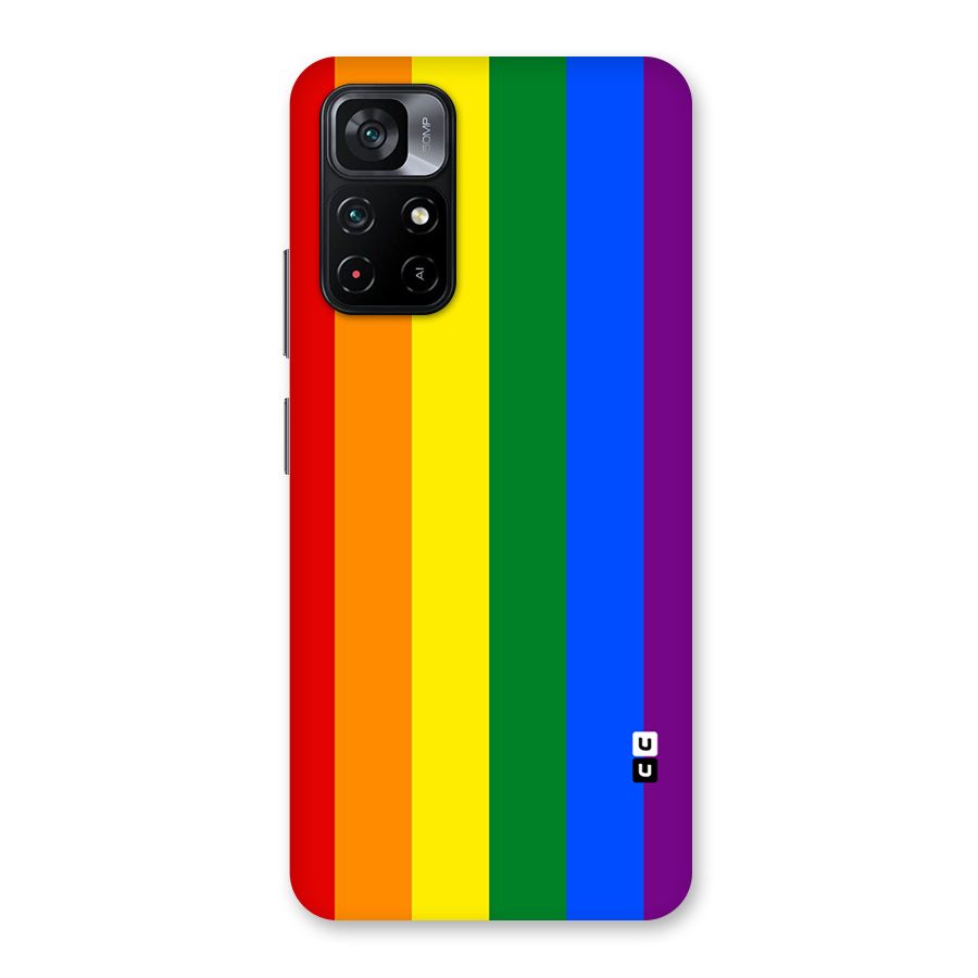 Pride Rainbow Stripes Back Case for Poco M4 Pro 5G