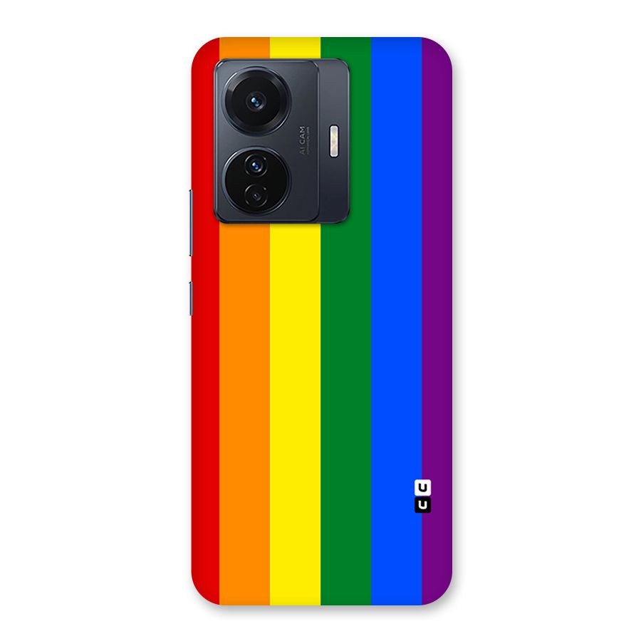 Pride Rainbow Stripes Back Case for Vivo T1 Pro