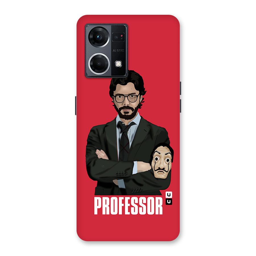Professor Art Illustration Glass Back Case for Oppo F21 Pro 5G