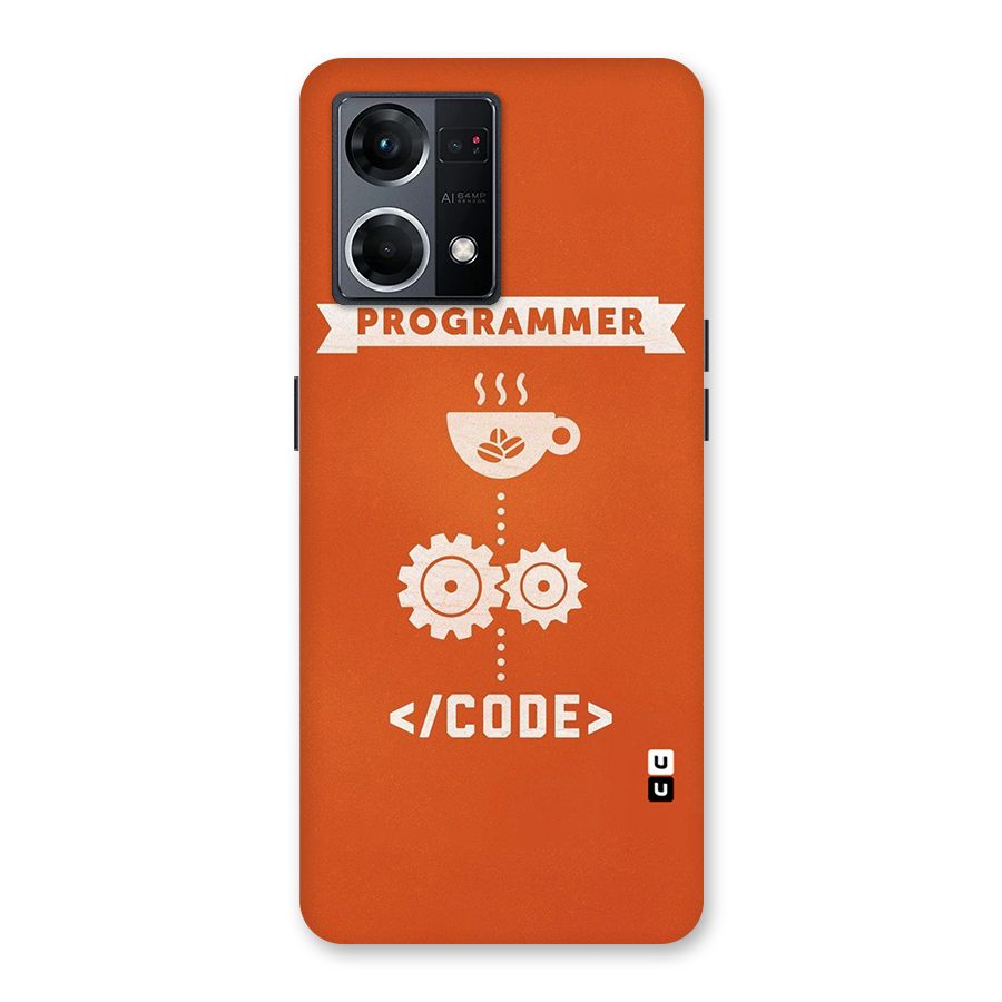 Programmer Coffee Code Glass Back Case for Oppo F21 Pro 5G