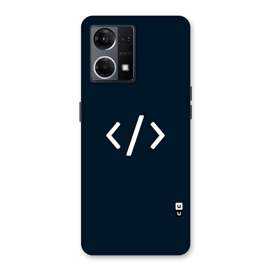 Programmers Style Symbol Glass Back Case for Oppo F21 Pro 5G