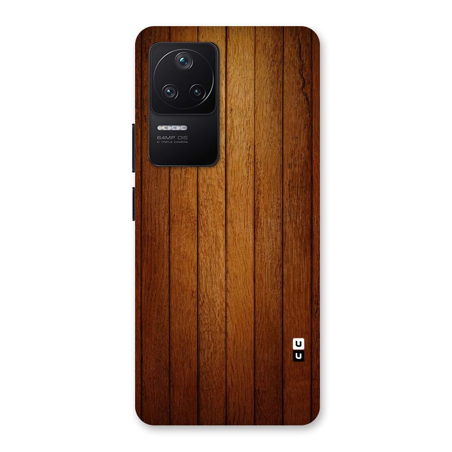 Proper Brown Wood Back Case for Poco F4 5G