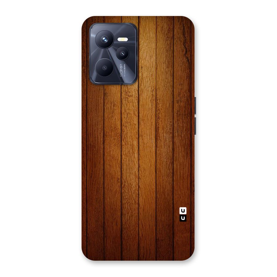 Proper Brown Wood Back Case for Realme C35