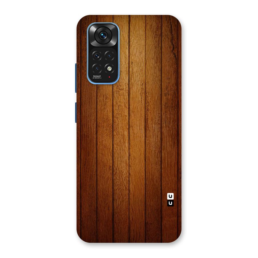 Proper Brown Wood Back Case for Redmi Note 11S